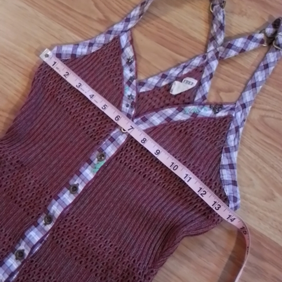 Free People Plaid Trim Knit Tank - Picture 9 of 10